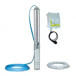 Pompe 4SDPM 3-8 E20 CO Mono Calpeda, 4" immergée inox pour forages, avec coffret de démarrage