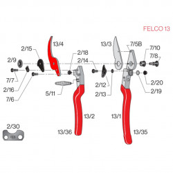 Contre-Lame de rechange 13/4 pour sécateurs FELCO F13