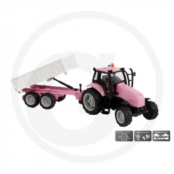 Tracteur avec remorque rose Kids Globe