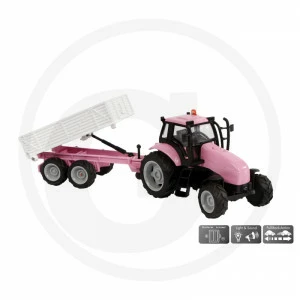 Tracteur avec remorque rose Kids Globe