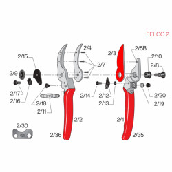 Lame de rechange 2/3 pour sécateur FELCO 2
