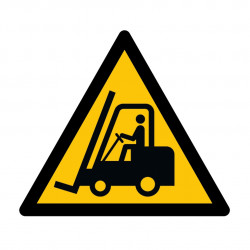 Sticker marquage sol Viso - Antidérapant triangle - "DANGER CHARIOTS"