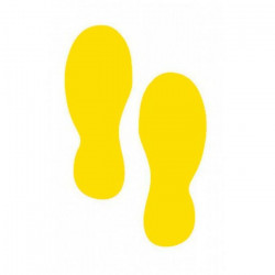 Lot de 10 stickers Viso sol extérieur - PIEDS GAUCHE - DROIT