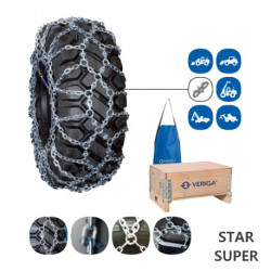 Chaînes pneus tracteur VERI32537SS-870-8 Star Super Veriga