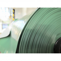 Bâche vert/blanc 250µ, dim. 10,5 x 37 m