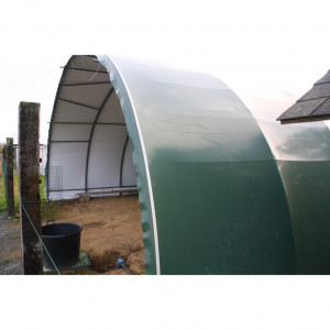 Bâche vert/blanc 250µ, dim. 12,5 x 93 m
