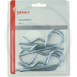 Assortiment de 5 goupilles Bêta galvanisées diam. 6 mm Granit