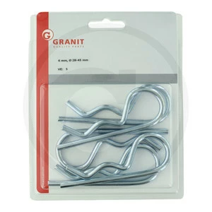 Assortiment de 5 goupilles Bêta galvanisées diam. 6 mm Granit