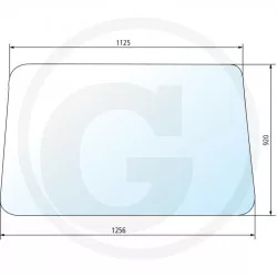 Pare-brise teinte claire dim. 1125 x 920 x 1256 mm Granit