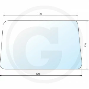 Pare-brise teinte claire dim. 1125 x 920 x 1256 mm Granit