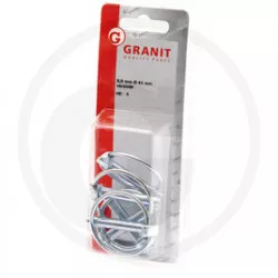 Assortiment de 5 goupilles clips galvanisées diam. 4,5 mm Granit