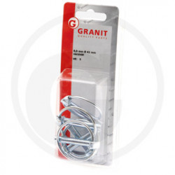 Assortiment de 5 goupilles clips galvanisées diam. 9 mm Granit