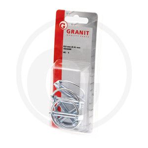 Assortiment de 5 goupilles clips galvanisées diam. 9 mm Granit
