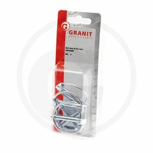 Assortiment de 5 goupilles clips galvanisées diam. 12 mm Granit