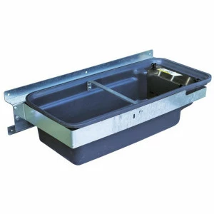 Abreuvoir POLYBAC M La Gée 75 L - Rebord à cordon - Double bacs - Support de fixation