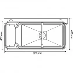 Abreuvoir POLYBAC M La Gée 75 L - Rebord à cordon - Double bacs - Support de fixation