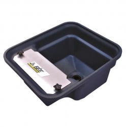Abreuvoir POLYBAC M La Gée 30 L - Rebord à cordon - Simple bac - Support de fixation