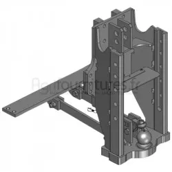 Support d'attelage Scharmüller (330/25/32) avec boule K 80, max. 3000 kg