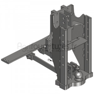 Support d'attelage Scharmüller (330/25/32) avec boule K 80, max. 3000 kg