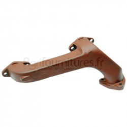 Coude d'échappement Massey Ferguson, 2 entrées, sortie déportée, modèles MF 65,MF 158,MF 165