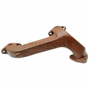 Coude d'échappement Massey Ferguson, 2 entrées, sortie déportée, modèles MF 65,MF 158,MF 165