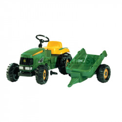 Tracteur à pédales avec remorque John Deere Rolly Toys