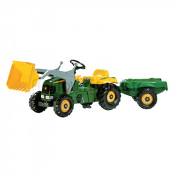 Tracteur avec chargeur frontal et remorque John Deere Rolly Toys