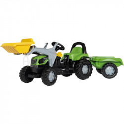 Tracteur avec chargeur frontal et remorque Deutz-Fahr Agroplus 420 Rolly Toys