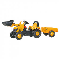 Tracteur avec chargeur frontal et remorque JCB Rolly Toys