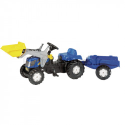 Tracteur avec chargeur frontal et remorque New Holland T7040 Rolly Toys