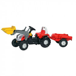 Tracteur avec chargeur frontal et remorque Steyr CVT 6165 Rolly Toys