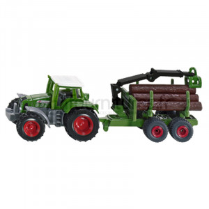 Tracteur avec remorque forestière Fendt Siku