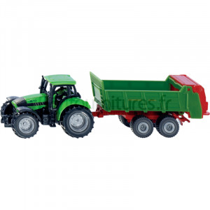 Tracteur avec épandeur universel Deutz Siku