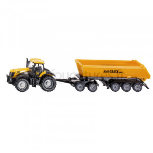Tracteur avec chargeur avec dolly et benne basculante JCB 8250 Siku
