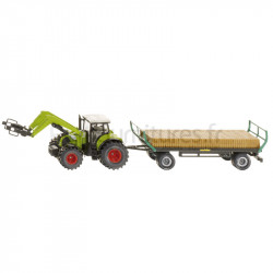 Tracteur avec pince et remorque Claas Siku
