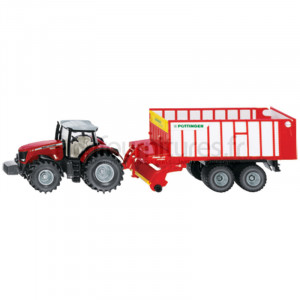 Tracteur avec Pöttinger Jumbo Massey Ferguson Siku