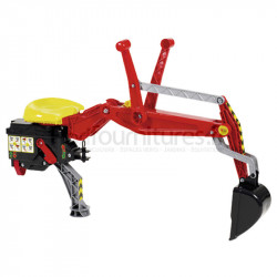 Excavatrice arrière avec verrouillage rouge Rolly Toys