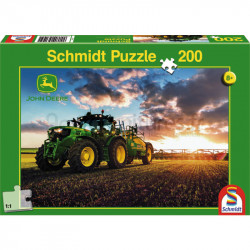 Puzzle tracteur John Deere 6150R avec tonneau à lisier, 200 pièces à partir de 6 ans Schmidt