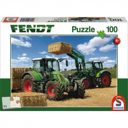 Puzzle 100 pièces Fendt 716 Vario + Cargo, 4 x 85 Schmidt