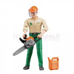 Ouvrier forestier avec accessoires Bruder