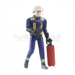 Sapeur-pompier avec casque, gants et accessoires Bruder