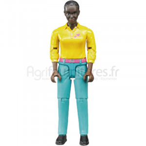 Femme au pantalon turquoise Bruder