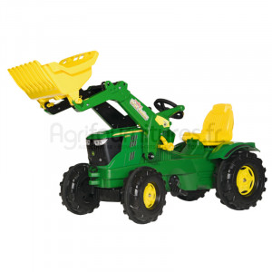 Tracteur avec chargeur frontal John Deere 6210 R Rolly Toys