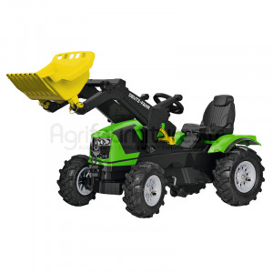 Tracteur avec chargeur frontal et pneumatiques Deutz-Fahr 5120 Rolly Toys