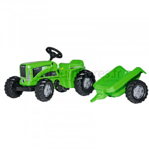 Tracteur vert avec remorque Futura Trac Rolly Toys