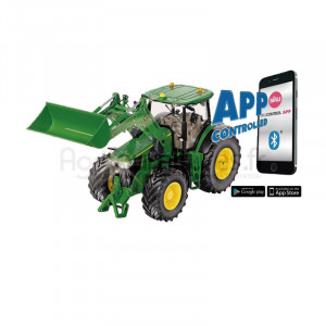Tracteur avec chargeur frontal, application bluetooth John Deere 7310R Siku