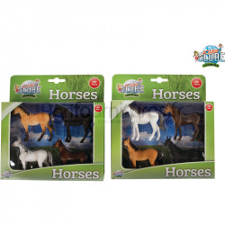 Lot de 4 chevaux Kids Globe