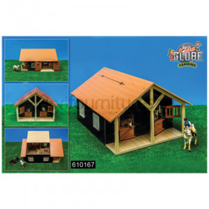 Écurie en bois avec 2 boxes et atelier Kids Globe