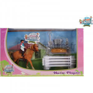 Cheval avec Jockey et accessoires Kids Globe