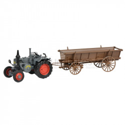 Tracteur avec chariot à échelle Lanz Bulldog Schuco